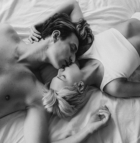 Couple sharing a quiet, tender moment